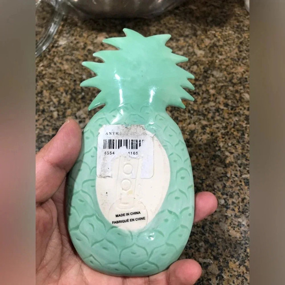 ANTHROPOLOGY PINAPPLE TROPICAL TRINKET DISH - Picture 5 of 5